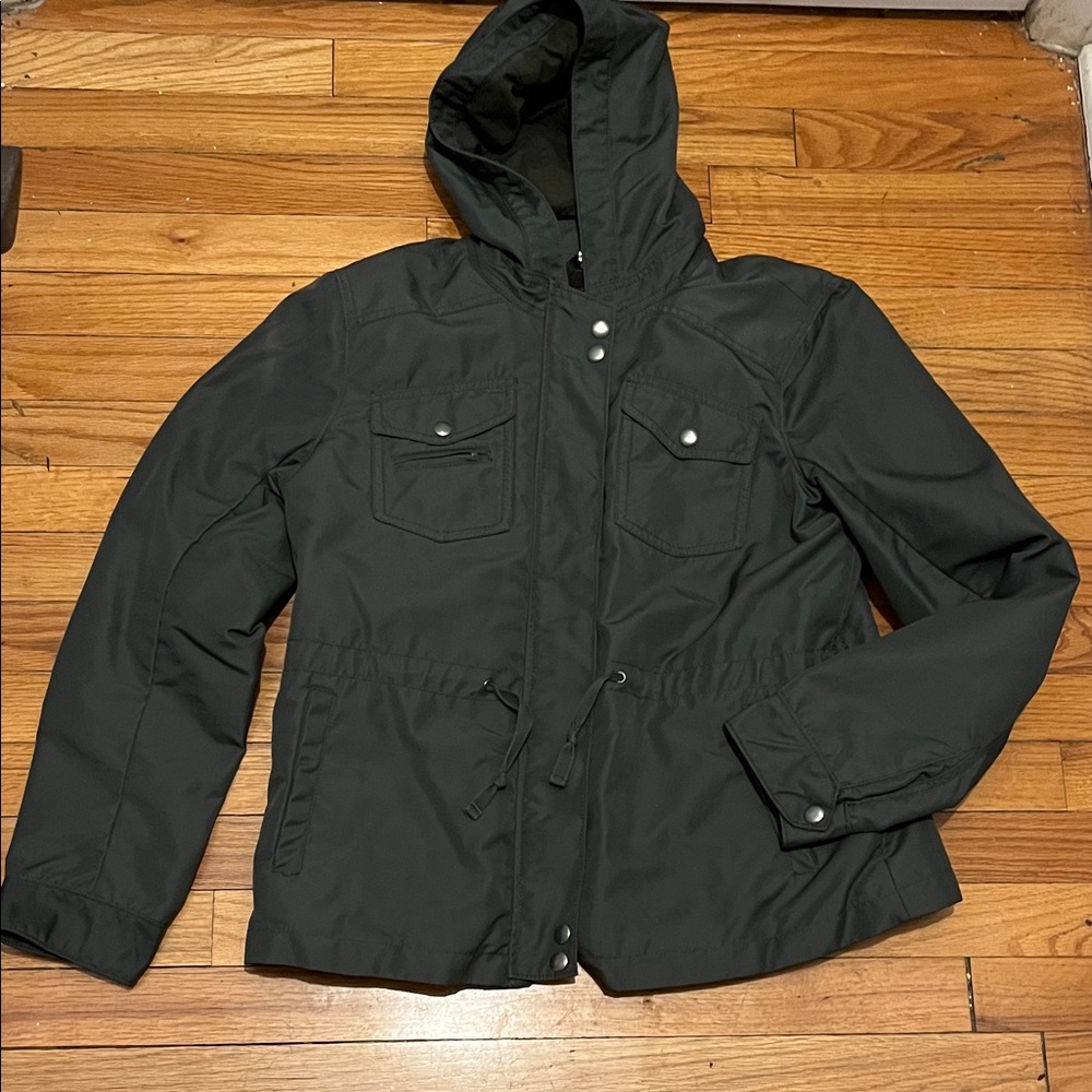 J Crew Military Green Jacket with hood